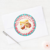 Gebak desserts vakantie bakken kerst van ronde sticker (Envelop)