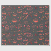 gebak-droogpatroon cadeaupapier (Vlak)