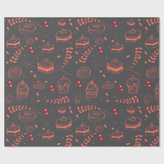 gebak-droogpatroon cadeaupapier (Vlak)