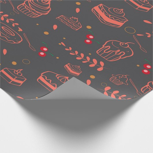 gebak-droogpatroon cadeaupapier (Hoek)