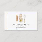 gebak en bakgereedschap visitekaartje (Voorkant)