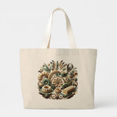 Gebak en bakken grote tote bag (Achterkant)