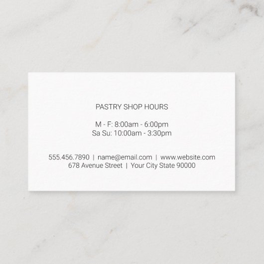 gebak en tandheelkunde visitekaartje (Achterkant)