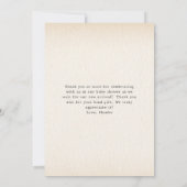 Gebak + Fopspenen Baby shower Brunch Bedankkaart (Achterkant)
