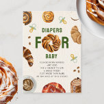 Gebak   Fopspenen Baby shower Luier Raffle Informatiekaartje<br><div class="desc">Gebak & Fopspenen baby shower brunch thema luier loterij ticket met Illustratie van een gebak opgenomen in het ontwerp "LUIER VOOR BABY" met koffie,  gebak en fopspeen illustraties rondom.</div>