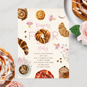 Gebak Fopspenen Meisje Baby shower Luier Raffle Informatiekaartje