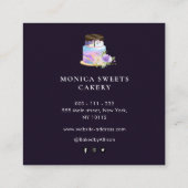 gebak logo, kleurrijk  vierkante visitekaartje (Achterkant)