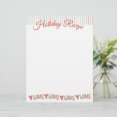 Gebak met glazuur Kerst recept briefhoofd (Staand voorkant)