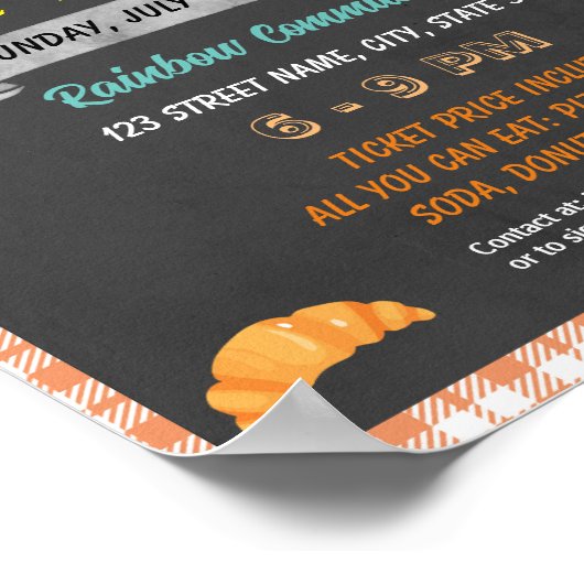 Gebak met ouders event sjabloon poster (Hoek)