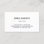 Gebak Shop Piping Bag & Heart Blue Stripes Bakkeri Visitekaartje (Achterkant)