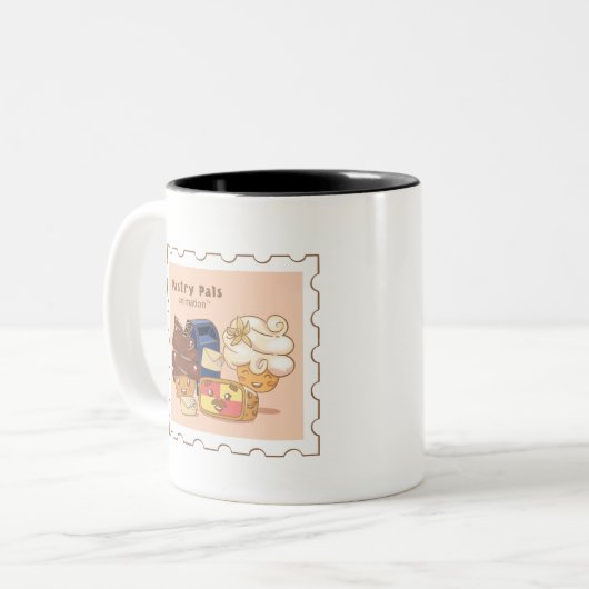 gebak tweekleurige koffiemok (Voorkant links)