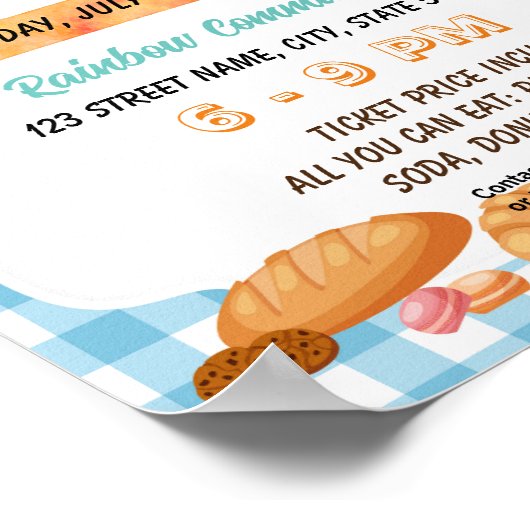 Gebak voor Ouders flyer poster sjabloon (Hoek)