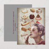  gebak vrijgezellenfeest theefeest uitnodiging briefkaart (Voorkant / Achterkant)