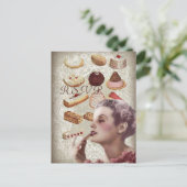  gebak vrijgezellenfeest theefeest uitnodiging briefkaart (Staand voorkant)