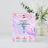 Gebak winkel bakkerij holografische cupcakes logo  (Staand voorkant)