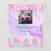 Gebak winkel bakkerij holografische cupcakes logo  (Achterkant)