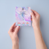 Gebak winkel bakkerij holografische cupcakes logo  flyer (Hand)