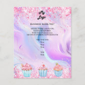 Gebak winkel bakkerij holografische roze cupcakes (Voorkant)