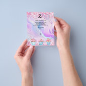 Gebak winkel bakkerij holografische roze cupcakes  flyer (Hand)
