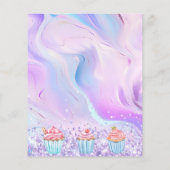 Gebak winkel bakkerij roze holografische cupcakes (Achterkant)