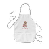Gebakje Bunny Schattig Gepersonaliseerd Kinder Schort (Voorkant)