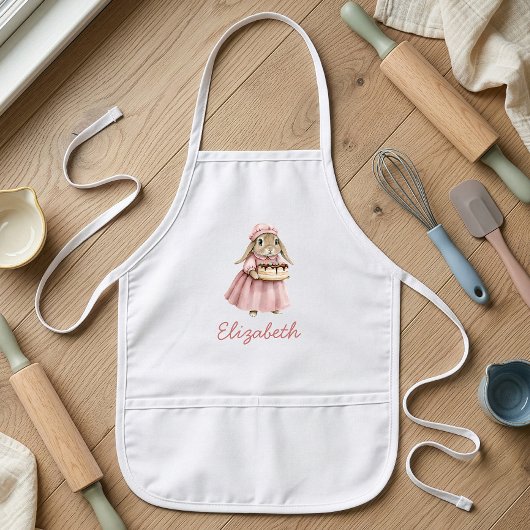Gebakje Bunny Schattig Gepersonaliseerd Kinder Schort
