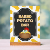 Gebakken Aardappel Bar - Acryl Tafel Teken voor Fe Acryl Bord (Neutraal)