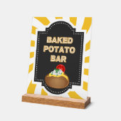 Gebakken Aardappel Bar - Acryl Tafel Teken voor Fe Acryl Bord (Hoek)