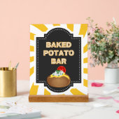 Gebakken Aardappel Bar - Acryl Tafel Teken voor Fe Acryl Bord (Huwelijk)