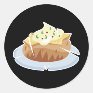 gebakken aardappel ronde sticker