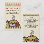 gebakken appelboomvruchtenpasteitjes visitekaartje (Voorkant / Achterkant)