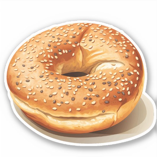 gebakken bagel sticker (Voorkant)
