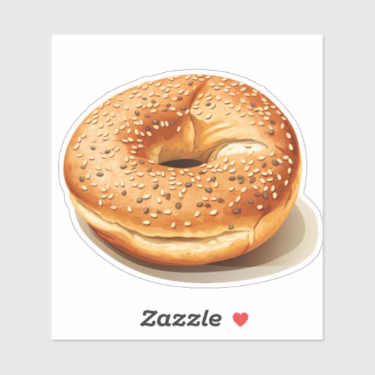 gebakken bagel sticker (Vel)
