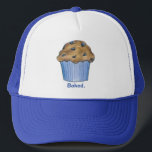 Gebakken Bakken Blueberry Muffin Ontbijt Voedsel B Trucker Pet<br><div class="desc">Creëer van een originele marker illustratie en met een fris gebakken bosbessen muffin. Dit ontwerp is ook beschikbaar op andere producten. Zie je niet wat je zoekt? Hulp nodig bij maatwerk? Neem contact op met Rebecca om iets speciaal voor jou te laten ontwerpen.</div>