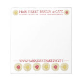 gebakken bakkerijproducten, fruit Deense gebak Notitieblok (Voorkant)