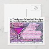 Gebakken Blackberry Martini Recept Briefkaart (Voorkant / Achterkant)