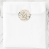 Gebakken Boho Chic Voedsel Maker met monogram Ronde Sticker (Tas)