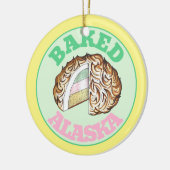 Gebakken Bombe Alaska Ice Cream Cake Dessert Voeds Keramisch Ornament (Links)