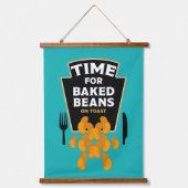 Gebakken bonen op toast hangend wandkleed (Voorkant)