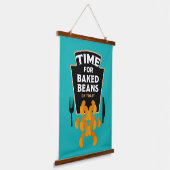 Gebakken bonen op toast hangend wandkleed (Gebogen)