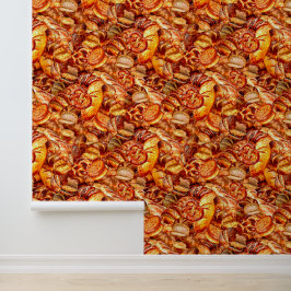 gebakken broodpatroon behang