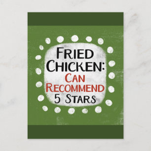Gebakken Chicken Review 5 sterren Briefkaart