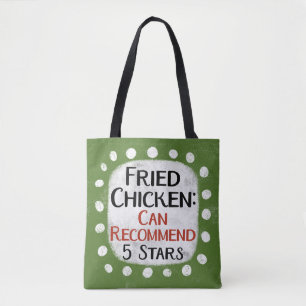 Gebakken Chicken Review 5 sterren Canvas tas
