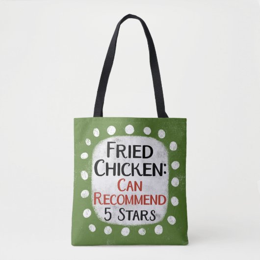 Gebakken Chicken Review 5 sterren Canvas tas (Voorkant)