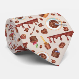 gebakken chocoladepatroon zoet stropdas