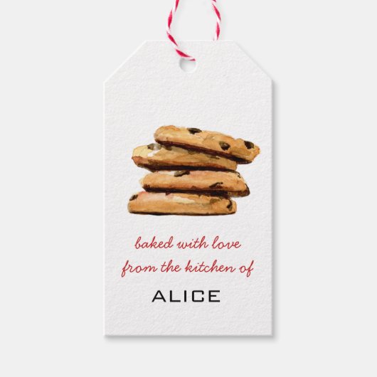 gebakken COOKIE-waren Cadeaulabel (Voorkant)