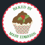 Gebakken door Christmas Cookie Sticker<br><div class="desc">Gebakken met liefde en feestvreugde. Voeg een vleugje feestelijk genot toe aan je zelfgemaakte lekkernijen met onze charmante "Baked by" stickers. Deze schattige labels zijn de perfecte manier om uw kerstkoekjes,  cupcakes en andere vakantiegoederen te personaliseren.</div>