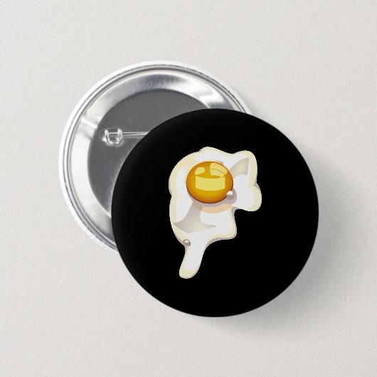 Gebakken Egg Black Button (Voorkant /achterkant)