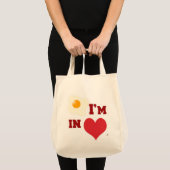Gebakken ei Ik ben verliefd Fun Heart Epic Logo Tote Bag (Voorkant (product))