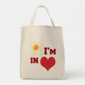 Gebakken ei Ik ben verliefd Fun Heart Epic Logo Tote Bag (Achterkant)